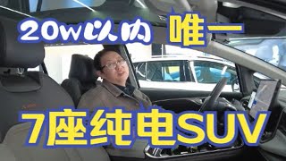 再多俩孩子都可以！20万元内能买到的唯一纯电7座SUV