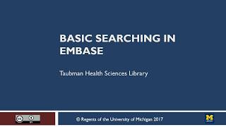 Basic Searching in Embase