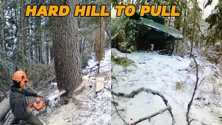 HARD PULL… TIMBERJACK SKIDDER LOGGING IN NS .... Cutting and hauling spruce ,  Husqvarna 562xp