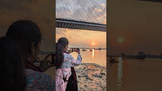 Kolkata లో best sunset చూసాము Kolkata series part 1 #shorts #trending #kolkata #sunset #travel #fun