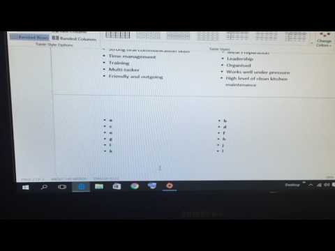 How to do a Two Bullet Column using Word How to do a Two Bullet Column using Word