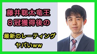 藤井聡太竜王の８冠達成後のレーティングがヤバいw w