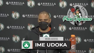 Ime Udoka says Jaylen Brown will travel with the Celtics on their road trip | Pregame Interview
