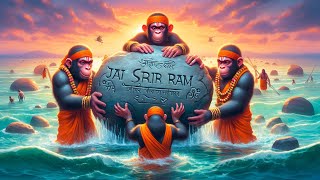 Jai Shri Ram The journey of the monkeys across the sea.