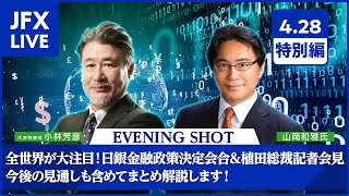 【FX｜ライブ配信】　全世界が大注目！日銀金融政策決定会合＆植田総裁記者会見今後の見通しも含めてまとめ解説します！　2023年4月28日（金）