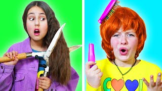 Short Hair VS Long Hair PROBLEMS || Awkward Situations by Amigos Forever