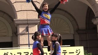 神戸まつり2015 園田学園女子大学 チアリーディング部 ＷＨＩＴＥ ＴＩＧＥＲＳ ダンスアベニュー