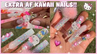 EXTRA KAWAII NAILS USING ROSALIND POLYGEL | Kawaii Nails | XL Polygel Tutorial For Beginners