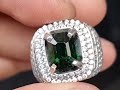 Natural Vivid Green Tsavorite Garnet Tanzania No Treatment 3.71 Carats Certificate DGL