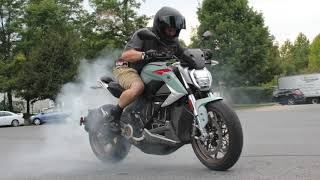 Zero S F BURNOUT! Electric Motorcycle!