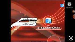 Montaje cierre de transmisión Canal Siete Argentina La Televisión Publica 2007