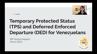 Temporary Protected Status (TPS) and Deferred Enforced Departure (DED) for Venezuelans