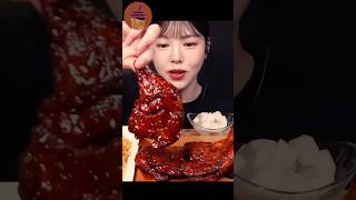 Mukbang satisfying big bites “Spicy BBQ Grilled chicken” ©️Eat with Boki