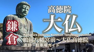 鎌倉大仏【高徳院】八幡宮前から鎌倉大仏ドライブ駐車場ガイドKamakura Daibutsu Kotokuin Temple Introduction