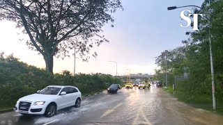 Flash flood near Halus Link at 6.50pm