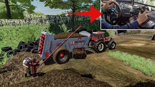 FS 22 Immersive | Loading manure with MANURE FORK (using Thrustmaster Simtask Farmstick and T248)