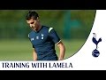 Training with Erik Lamela