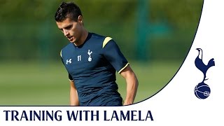 Training with Erik Lamela