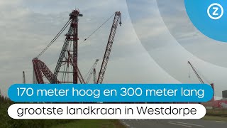 Grootste landkraan ter wereld in Westdorpe: 'Heel gaaf'