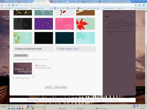 How to change your background picture and design colors on Twitter.com How to change your background picture and design colors on Twitter.com