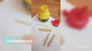 Підставка під гаряче  (горнятко) з прищепок