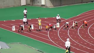 2018.06.17 福岡県中学選手権 3年生男子100ｍ決勝