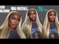 🔥 THIS BLONDE WIG IS EVERYTHING!😍👱🏾‍♀️ GLUELESS INSTALL FT ASHIMARY HAIR