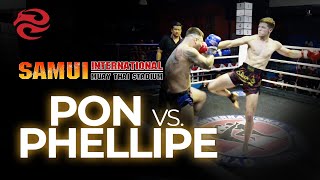 Pon Pinyomuaythai vs Phellipe Super 8 Muay Thai | FIGHT 5 | Samui International Muay Thai Stadium