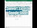 Convert excel to google sheets