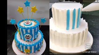 doraemon cake design | two tier Doraemon cake | Doraemon cake |  new design Doraemon cake recipe