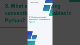Variables naming conventions | Python interview questions | #pythontutorial #interview #variables