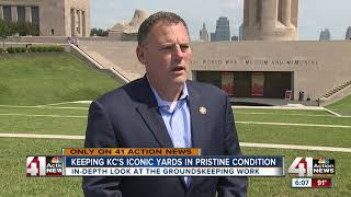 Here's what it takes to maintain two iconic KC lawns