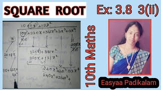 10th Maths SQUARE ROOT [Ex:3.8 3(ii)] Important Exercise