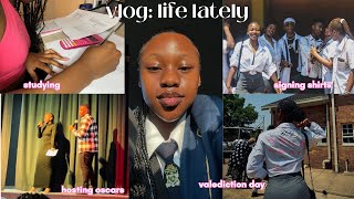 vlog : life lately🤍 studying for finals, hosting school’s oscars, matric valediction day || 22ka🎀