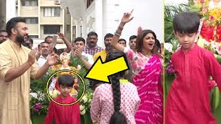 Shilpa Shetty Son Viaan Dancing In Ganpati Visarjan 2018 | Shilpa Shetty Ganpati Visarjan 2018