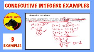 Consecutive Integers Word Problems (3 Examples!)