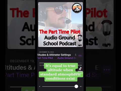 New podcast episode about weather, altitudes and altimeter settings!