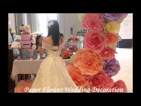 Tissue Paper Flowers DIY Wedding Flower Wall Centerpiece How To
