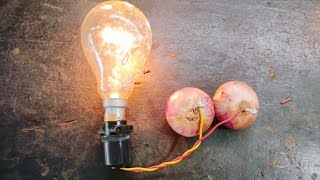 कांद्यापासून लाईट तयार..🤔🤭 फ्री एनर्जी लाईट!! how to make free onion 🧅 free Energy light #technology