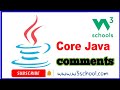 comments w3school java full basic cource