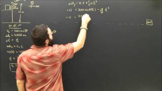 Physics Lesson: Projectile Motion Find The Angle Problem Part 4