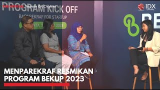 Menparekraf Resmikan Program BEKUP 2023 | 1ST SESSION CLOSING 03/03/2023