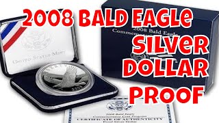 2008 Commemorative Bald Eagle silver dollar proof