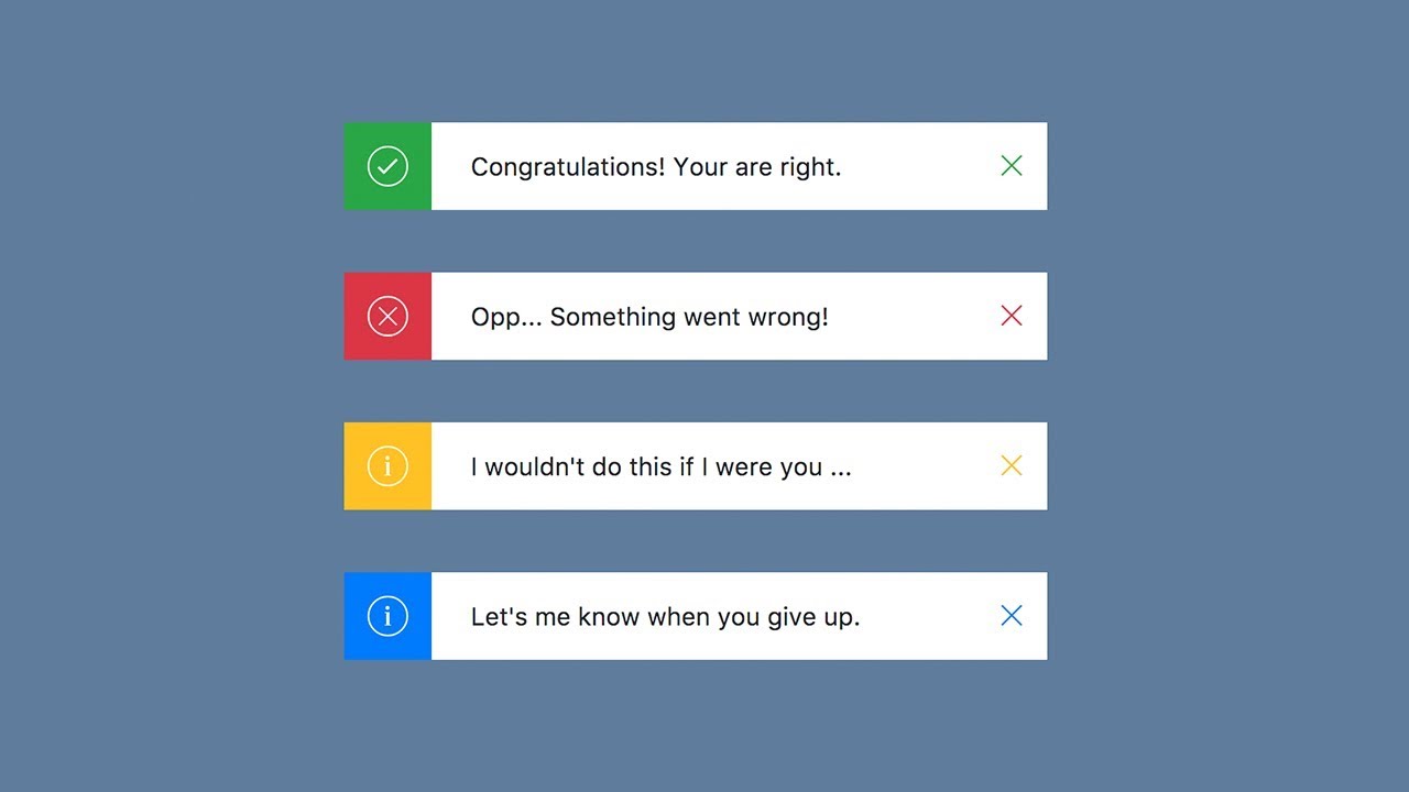 How To Add Custom Notifications Alerts Using Html Css
