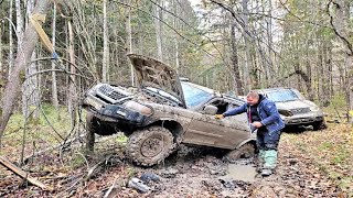 Грязевая оффроад покатушка Уазы, Тойота и Паджерик на маршруте Старокалужский тракт!