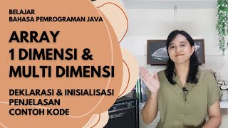 Tutorial Membuat Array 1 Dimensi Multi Dimensi (Deklarasi Inisialisasi Contoh) | Belajar Bahasa Java