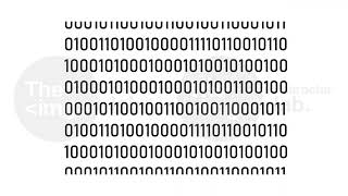 Coding binary code bw outline 2D element animation