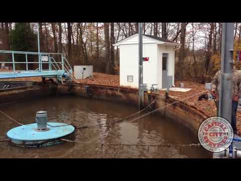Cleaning a spill at a water treatment plant Cleaning a spill at a water treatment plant