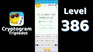 Cryptogram Tripledot Level 386 Answer | SolutionGuruji