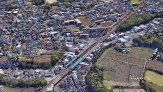 Google Earth　市川大野駅（千葉県）いちかわおおの　武蔵野線